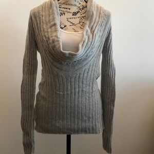 Banana Republic Luxury Cashmere Blend Sweater Grey